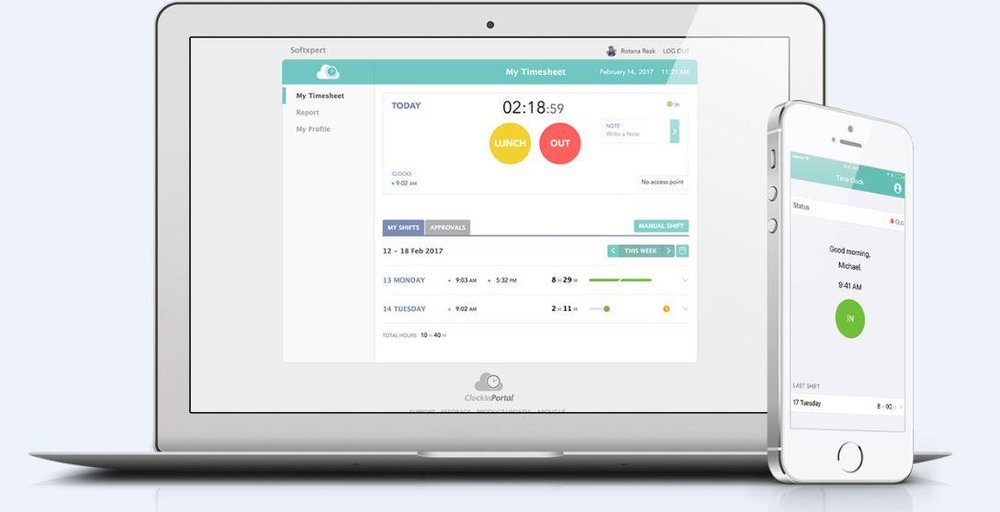 ClockIn Portal App on iPhone and iPad