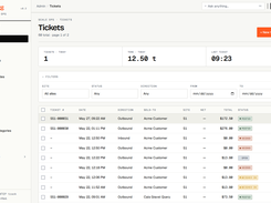 Live ticket board — every truck's status from weighed-in to posted.