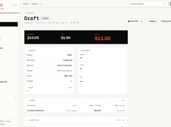 One-click weigh-in — certified weight read straight from your indicator.