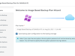 Image-based backup wizard