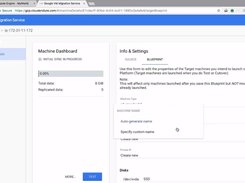 CloudEndure Live Migration Machine Dashboard