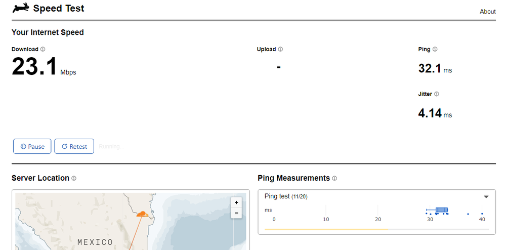 Cloudflare Speed Test Screenshot 1