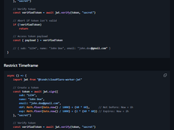 Cloudflare Worker JWT Screenshot 1
