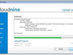 CloudNine Upload Progress