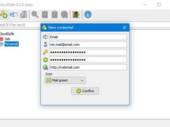 New credential dialog