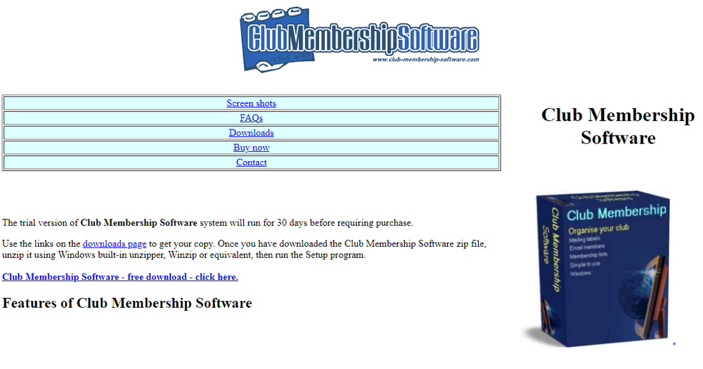 Club Membership Software Screenshot 1