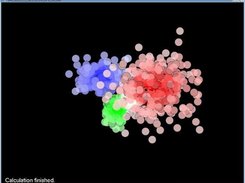 ClusterViz - finished hard k-means algorithm - 3 clusters