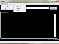 Example of commands in menu