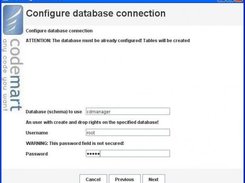 Demo installer - configure database connection