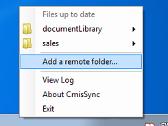 CmisSync menu