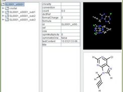 DocViewer showing a CML file in 2/3D & as a XML element tree