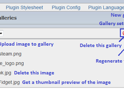 Backend: Gallery and image management.