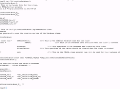 The contents of one of the files that was generated