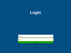 Login screen