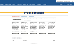 CNBC Stock Screener Screenshot 1