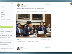 Step 4: Publish directly to LinkedIn. With one click, publish your polished post directly to your LinkedIn profile. The platform handles the entire posting process, delivering your content to your professional network instantly.