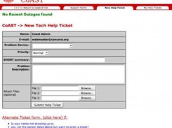 1: CoAST : User : New Ticket
