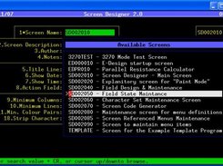 Find Menu in Main Screen of Screen Designer
