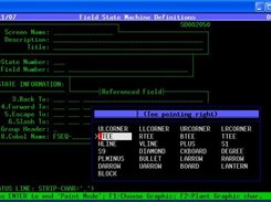 Graphics Char Menu in Paint Mode
