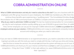 COBRAadminOnline Screenshot 1