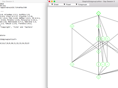 Viewing a subgroup lattice in Gap.app.