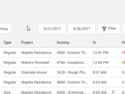 CoConstruct Timesheet and Timeclock