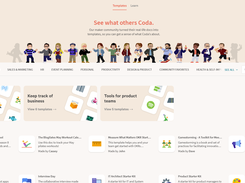 Full template gallery with examples submitted from Coda's community.