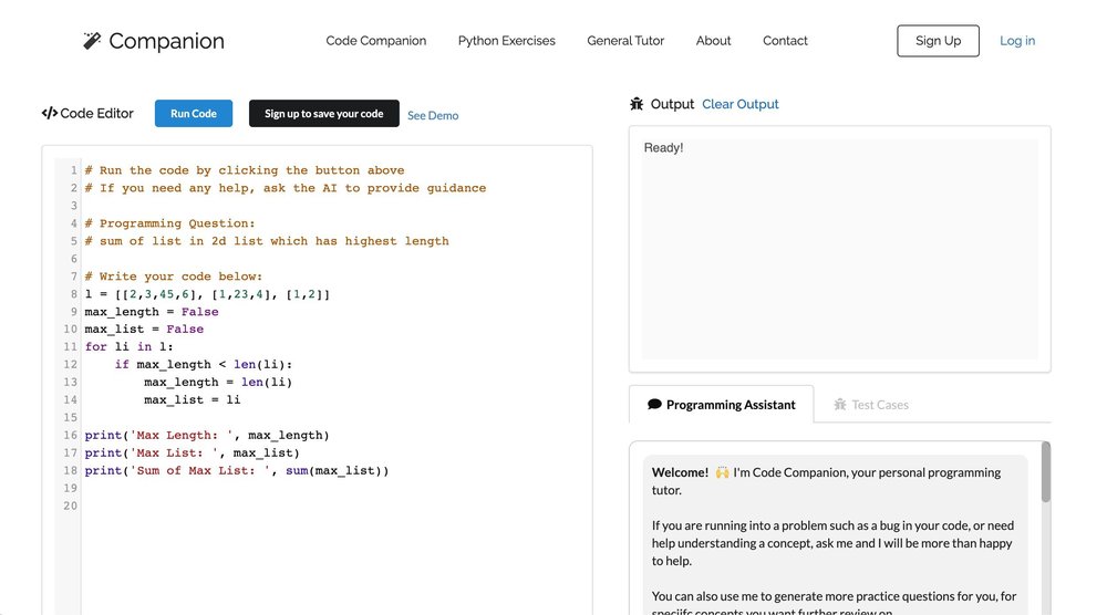 Companion Screenshot 1