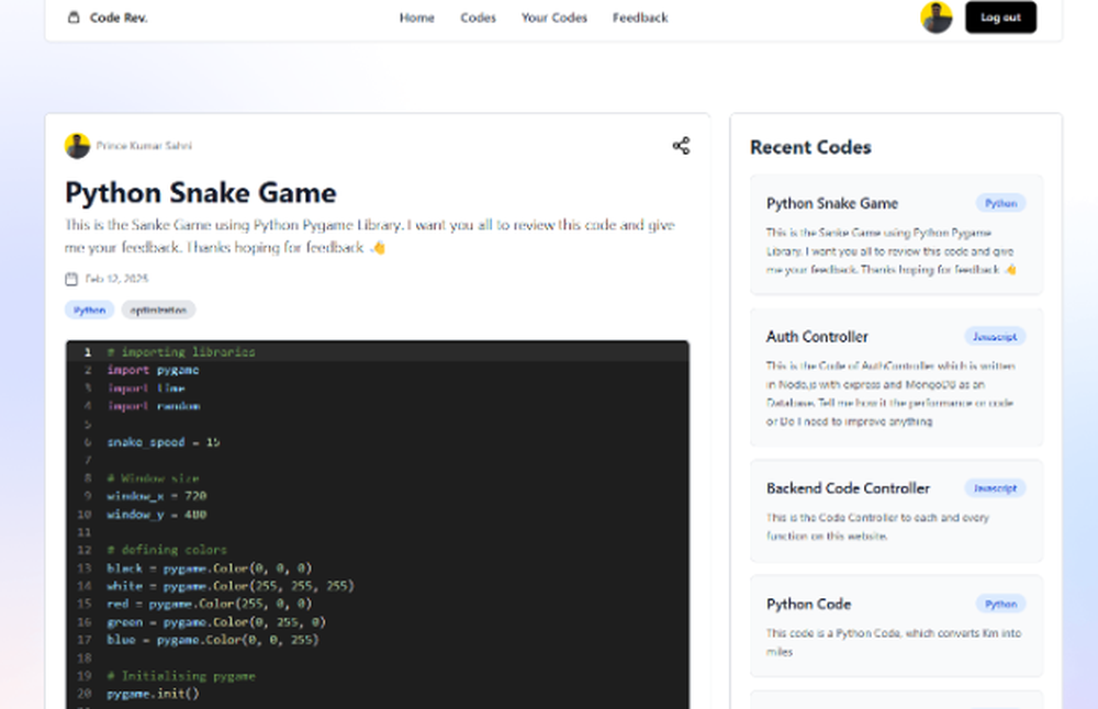 Code Rev Screenshot 1