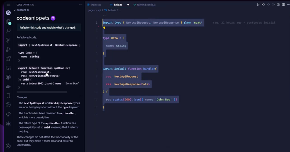 Code Snippets AI Screenshot 1