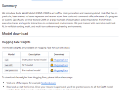 Code World Model (CWM) Screenshot 1