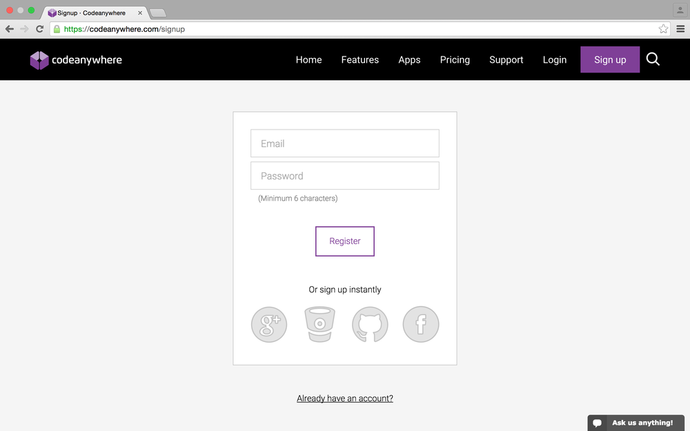 Codeanywhere Screenshot 1