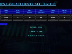 Web app: Cash Account Calculator