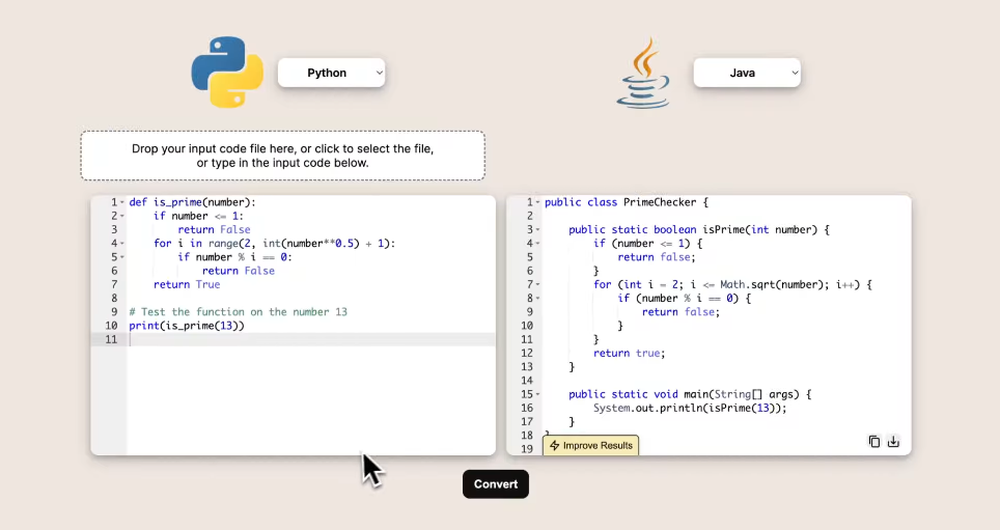 CodeConvert Screenshot 1