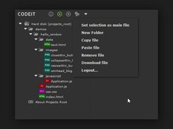 CODEIT IDE - menu bar