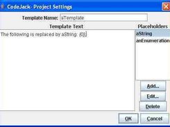 Integrated template editor