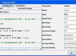 Property editor with integrated code preview