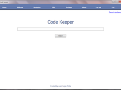 Code Keeper Home Page