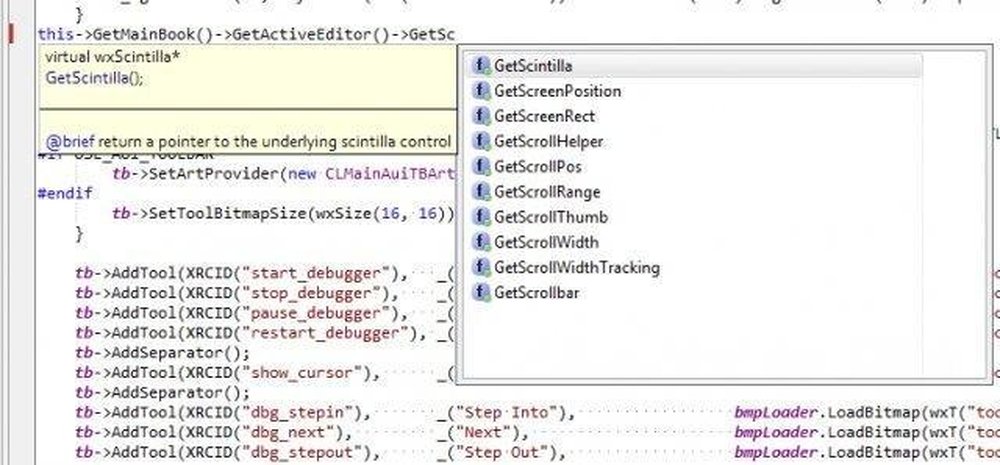 CodeLite Screenshot 1