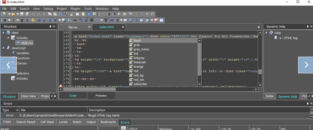 CodeLobster IDE Screenshot 1
