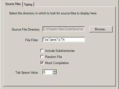 Configuration Dialog - Source File Settings