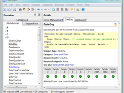 Displaying snippet from online database