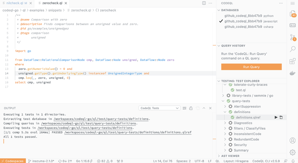 Codespaces Screenshot 1