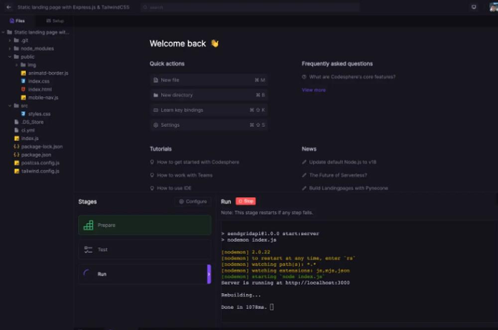 Codesphere Screenshot 1