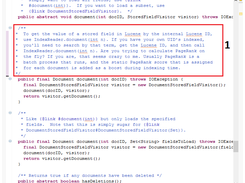 The description is added to source code as Javadoc comment