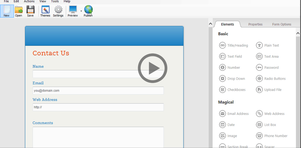 CoffeeCup Web Form Builder Screenshot 1
