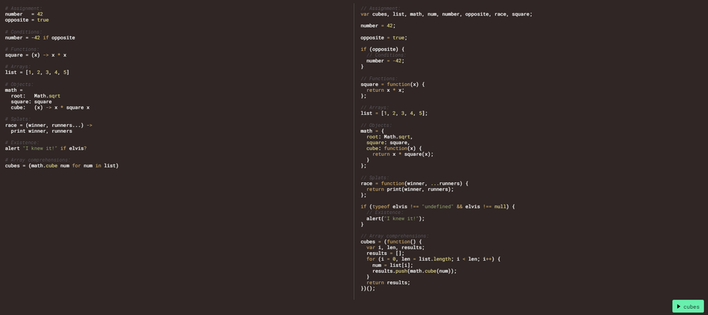 CoffeeScript Screenshot 1