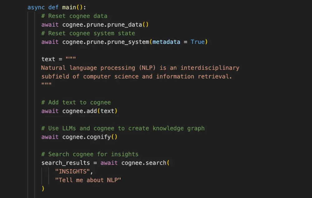 Cognee Screenshot 1