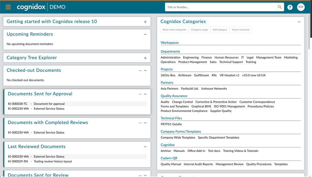 cognidox Homepage