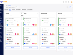 Project Details screen with items in each phase and corresponding status